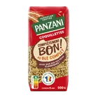Paquet de pâtes Panzani Coquillettes au blé complet, 100% français, cuisson 8 min, pour une alimentation saine.