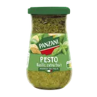Bocal de pesto Panzani Ricotta Noix, avec ricotta et cerneaux de noix.